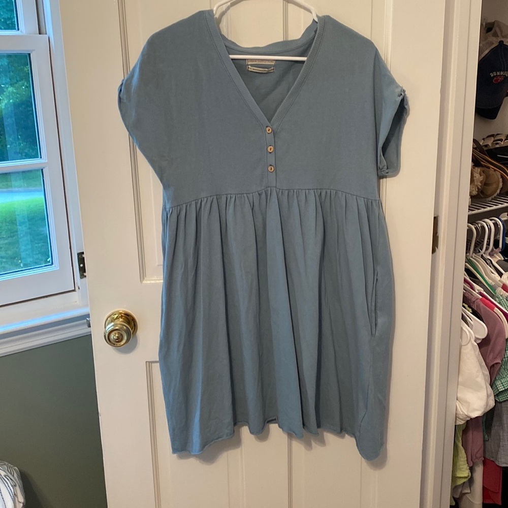 blue babydoll Urban Outfitters mini dress
